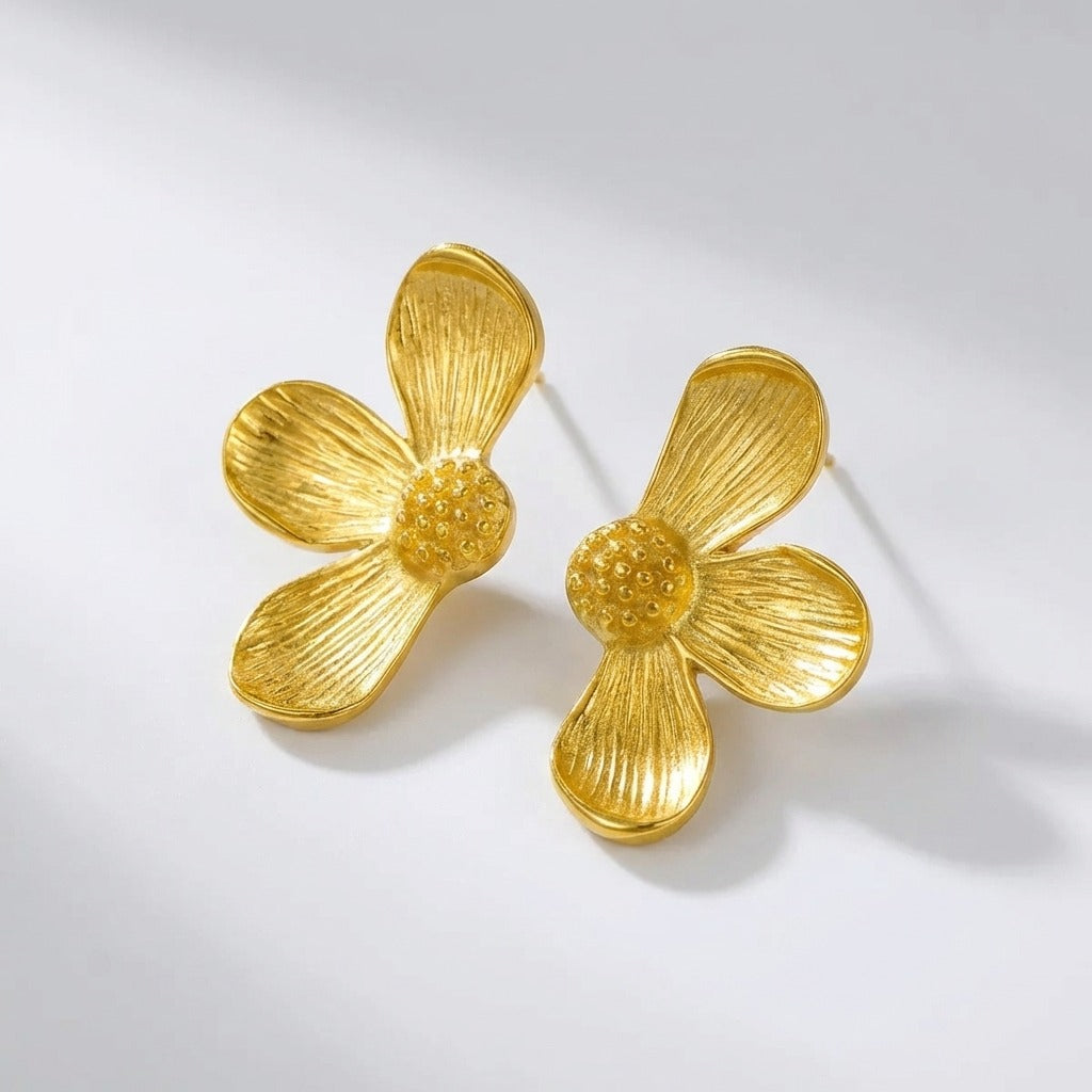 Éden Petal Gold Earrings - Joie d’Or