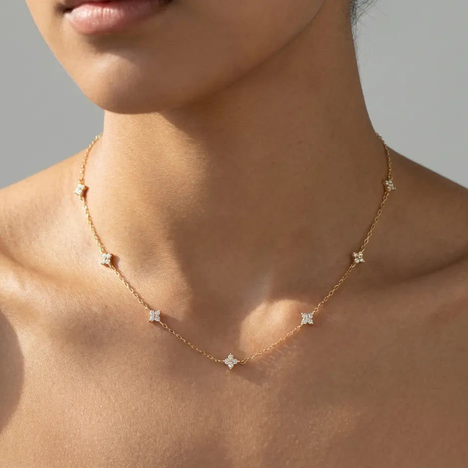 Mia Dainty Crystal Necklace - Joie d’Or