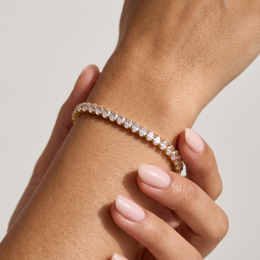 Chiara Oval Zircon Tennis Bracelet