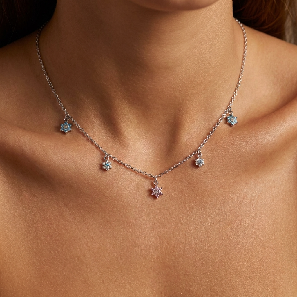 Sofia Blossom Charm Necklace - Joie d’Or