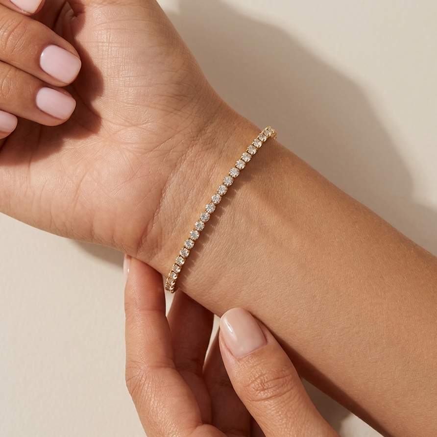 Ottavia Gold Tennis Bracelet