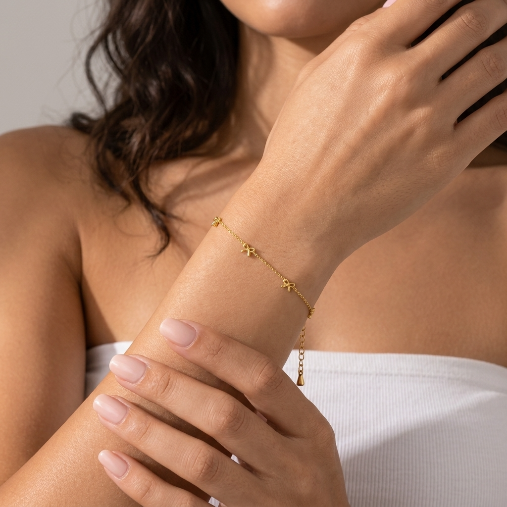 Lucienne Gold Bow Bracelet - Joie d’Or