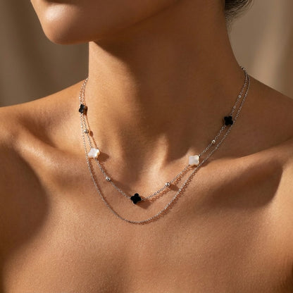 Elodie Shell Clover Necklace - Joie d’Or