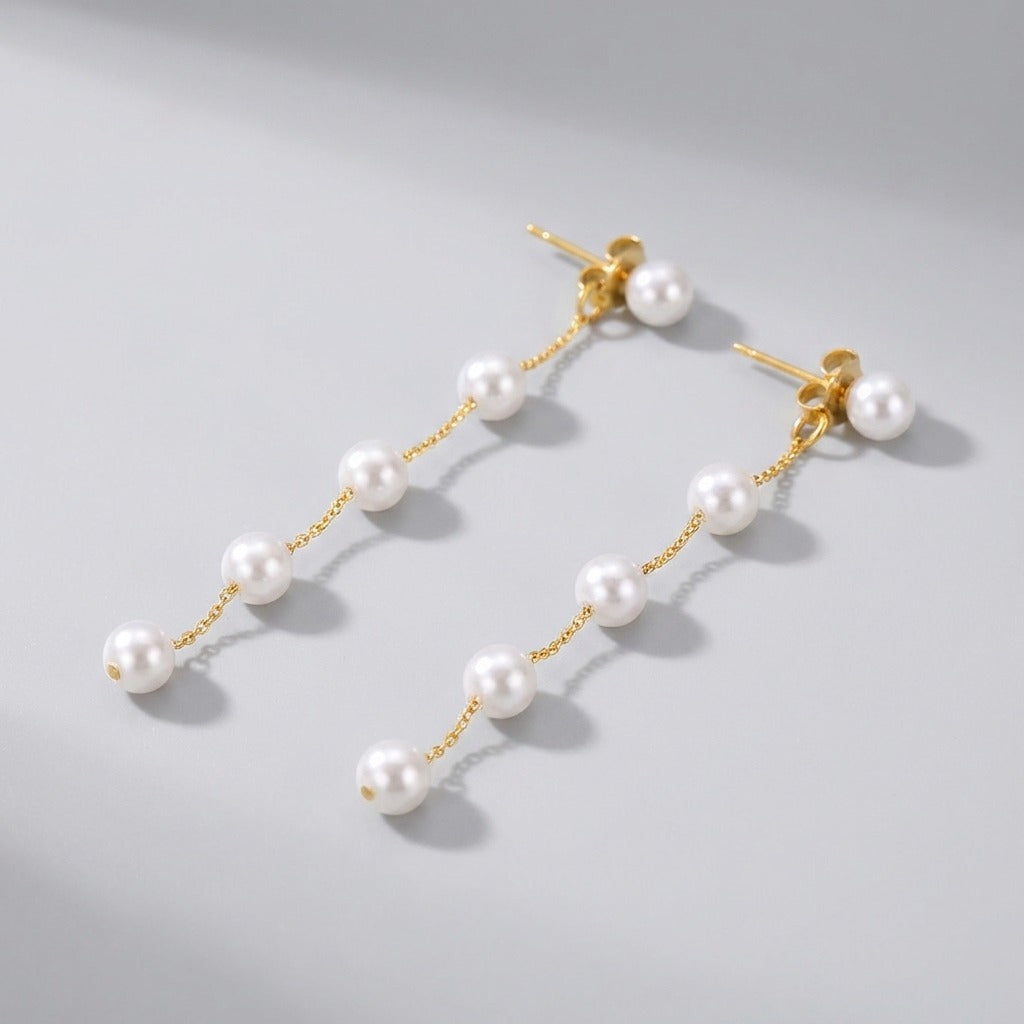 Élise Drop Pearl Earrings - Joie d’Or