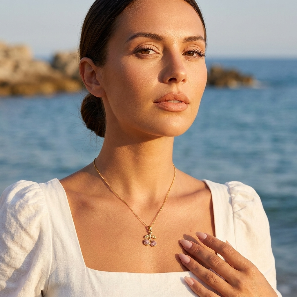 Cherry Pendant Necklace - Joie d’Or