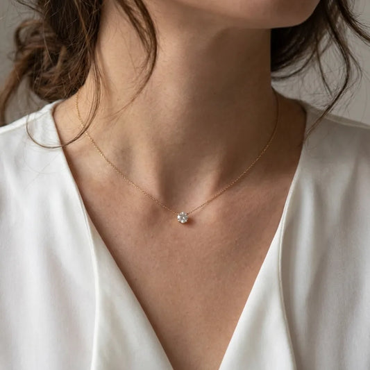 Lora Round Crystal Necklace - Joie d’Or