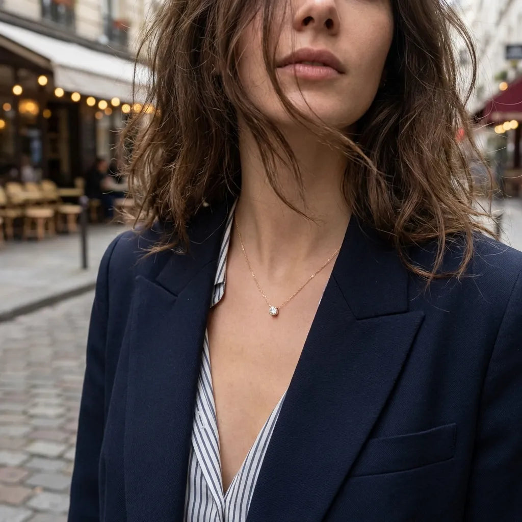 Lora Round Crystal Necklace - Joie d’Or
