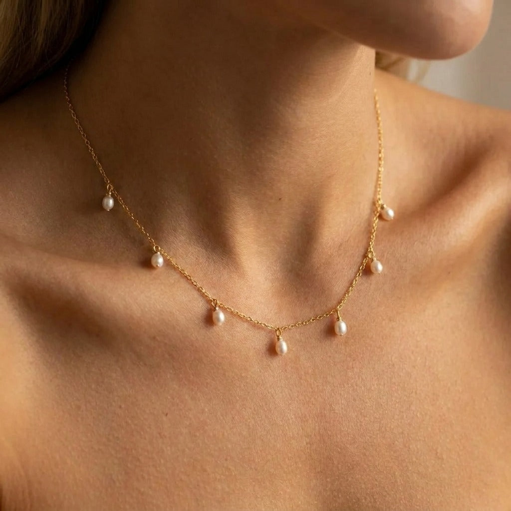 Élise Drop Pearl Necklace - Joie d’Or
