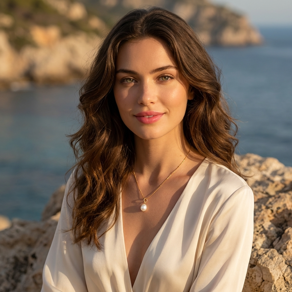 Léa Oval Pearl Charm Necklace - Joie d’Or
