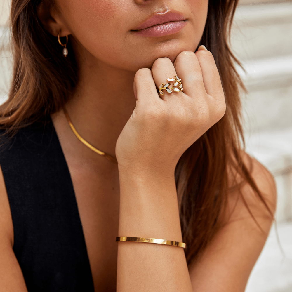 Flora Gold Leaf Ring