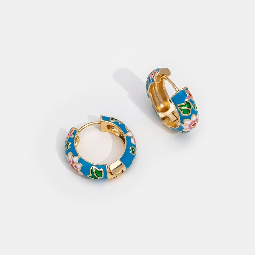 Manon Bloom Enamel Earrings