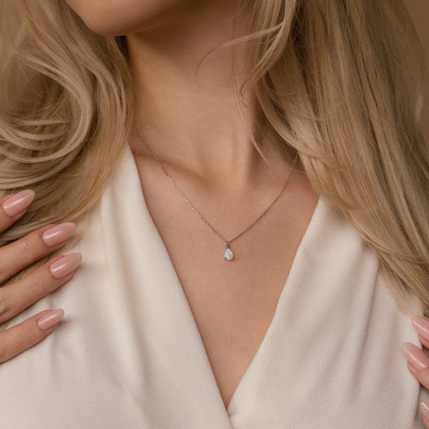 Sophie Opal Drop Necklace