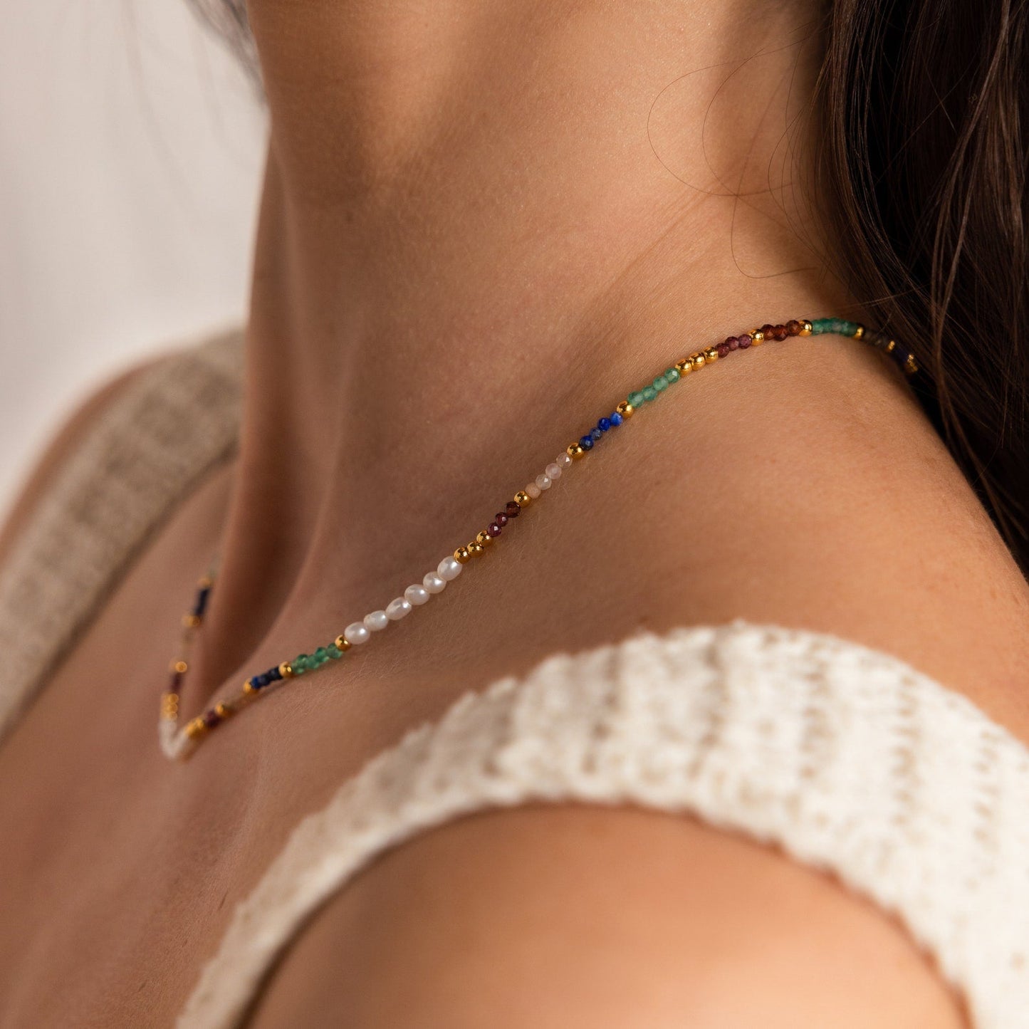 Sienna Rainbow Beaded Necklace