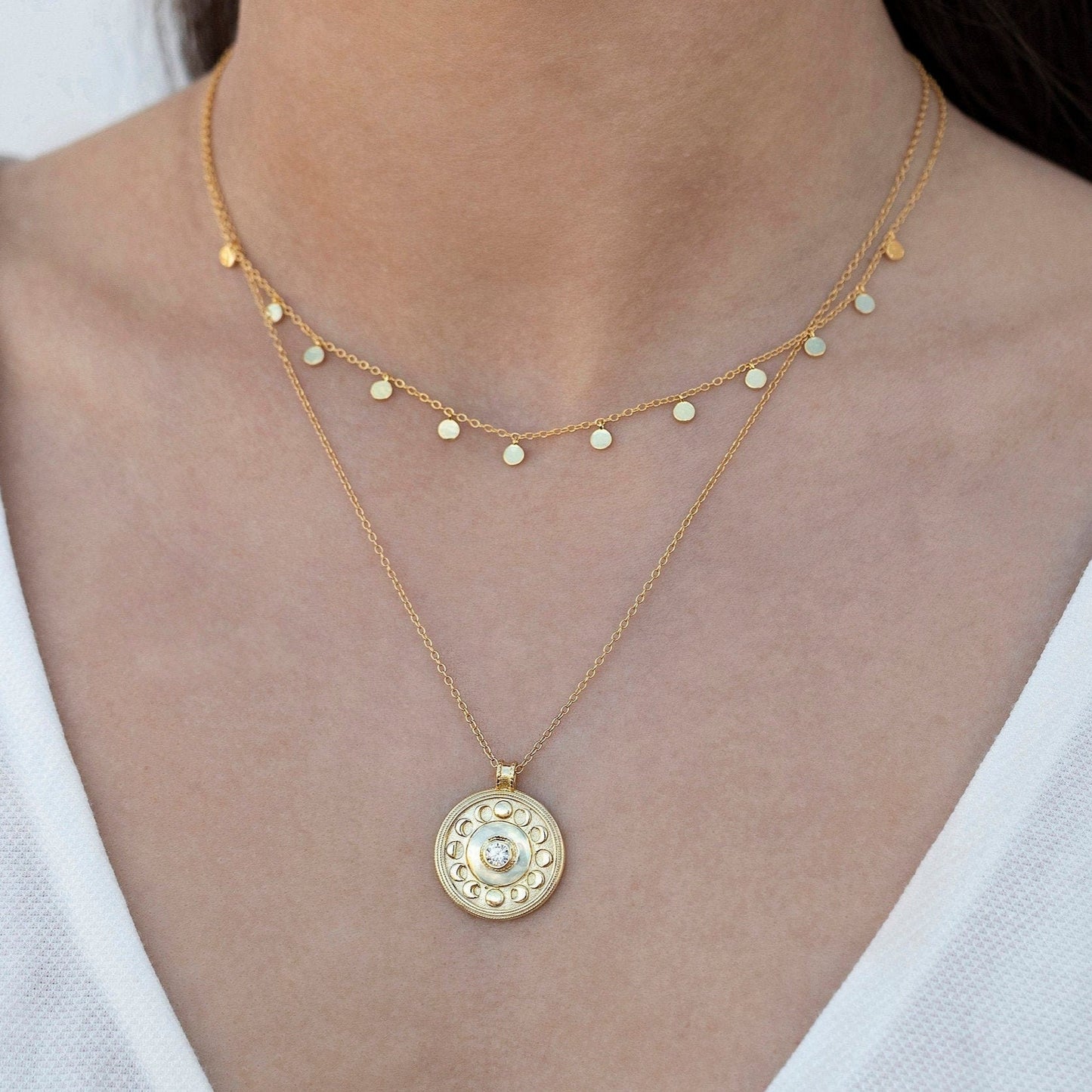 Lucie Dot Charm Necklace