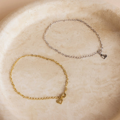 Élodie Chain Heart Bracelet