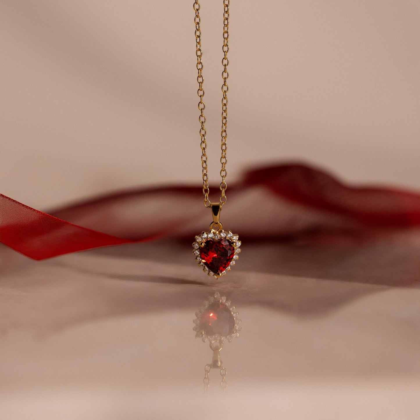 Colette Pave Heart Necklace