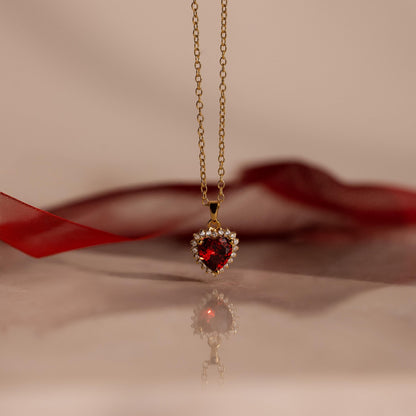 Colette Pave Heart Necklace
