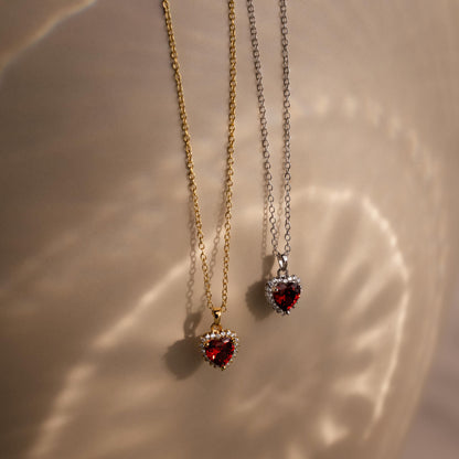 Colette Pave Heart Necklace