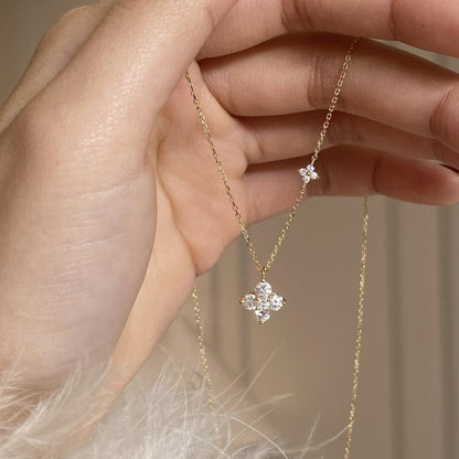 Mia Double Clover Crystal Necklace