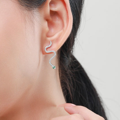Liana Crystal Snake Earrings