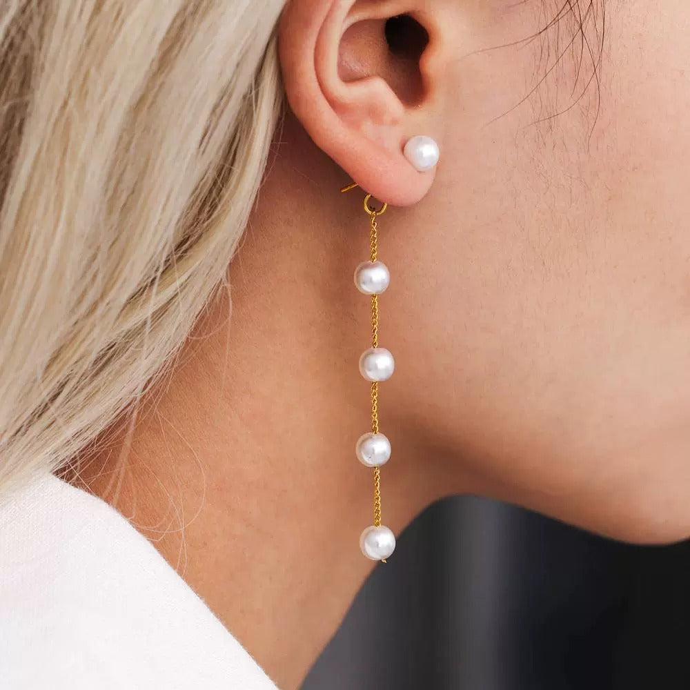Élise Drop Pearl Earrings
