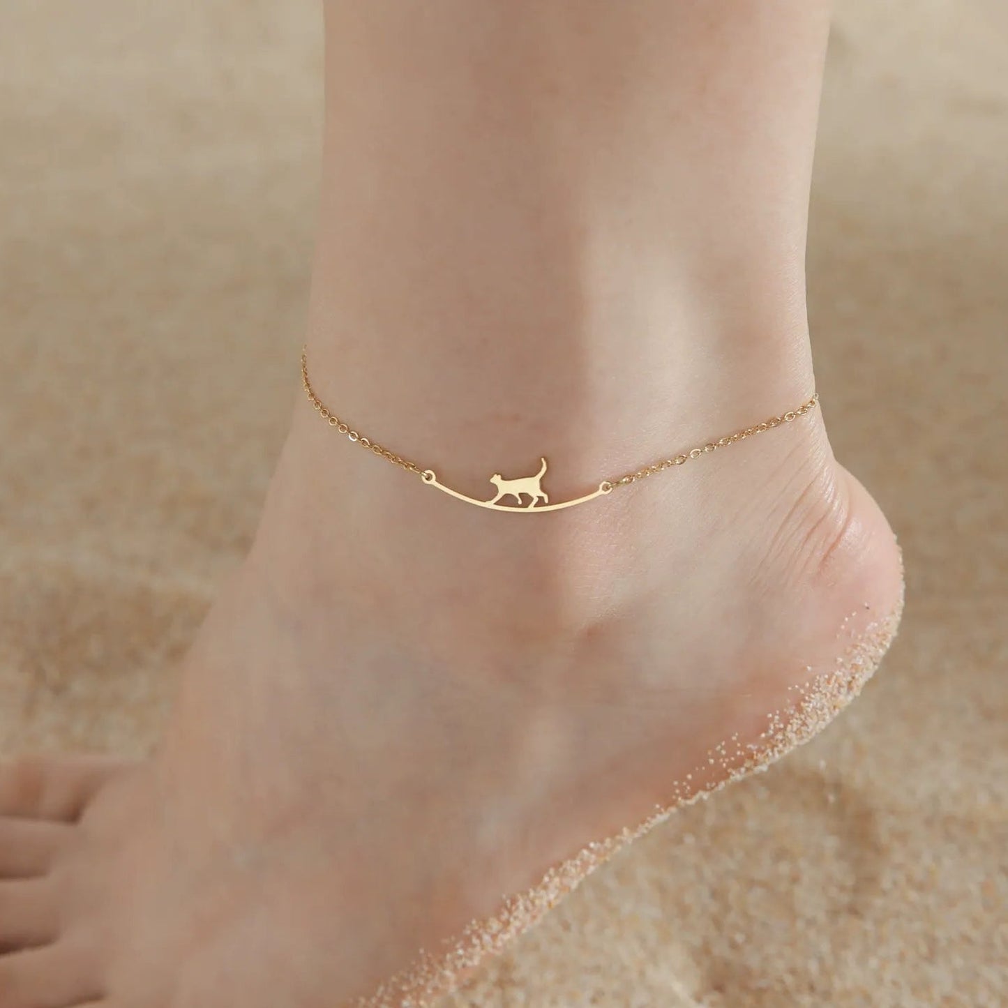Isabella Walking Cat Anklet