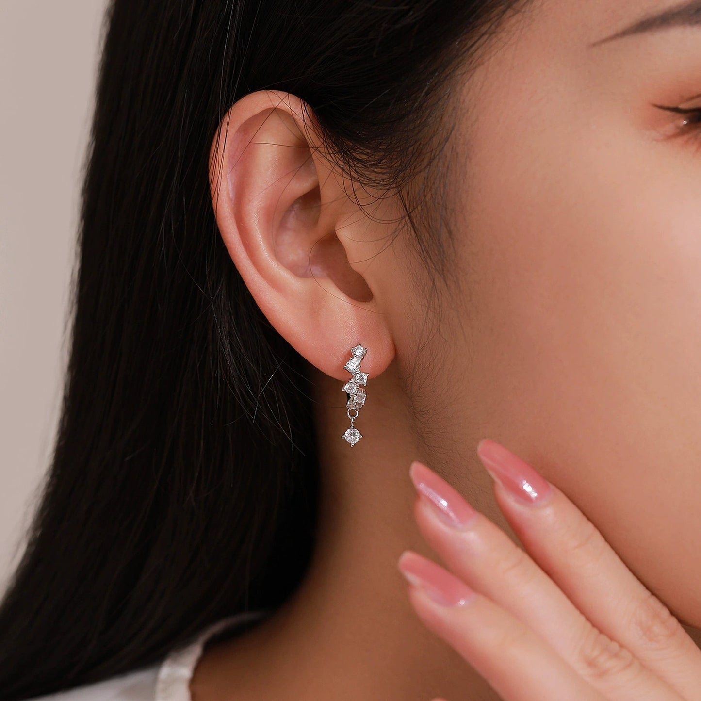 Lilou Crystal Drop Hoops
