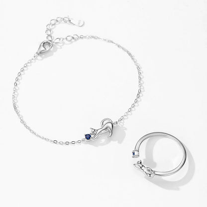 Amélie Silver Kitten Bracelet