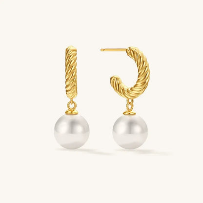 Camille Charm Pearl Earrings
