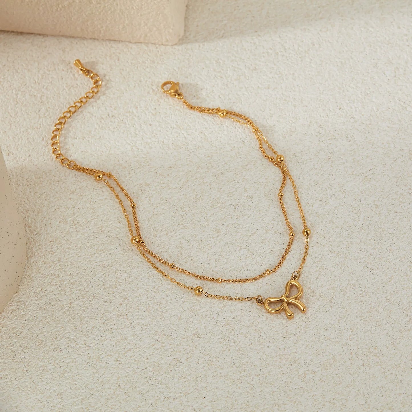 Aurélie Bow Charm Anklet