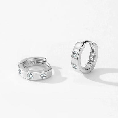 Lilou Minimalist Silver Hoops
