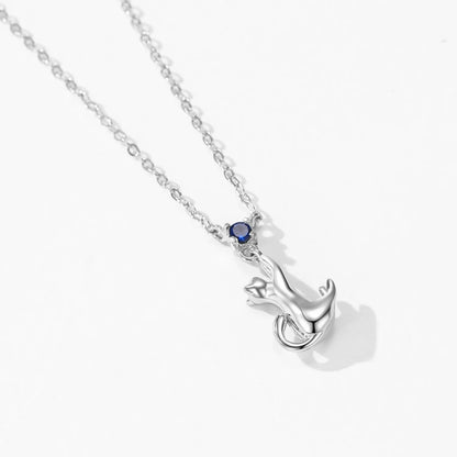 Amélie Silver Kitten Necklace