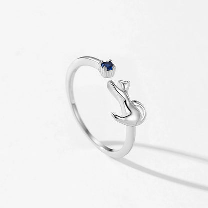 Amélie Silver Kitten Ring