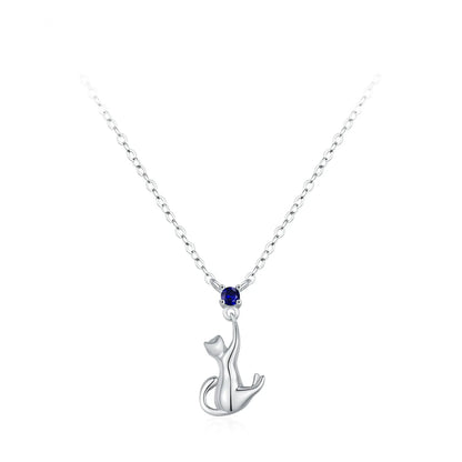 Amélie Silver Kitten Necklace