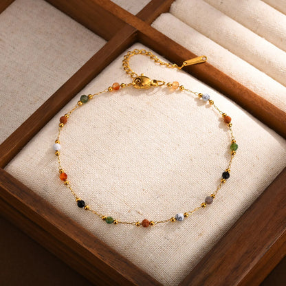 Aurélie Color Bead Anklet