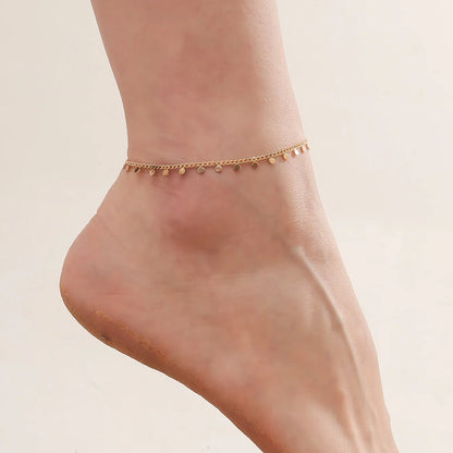Lucie Small Dot Charm Anklet
