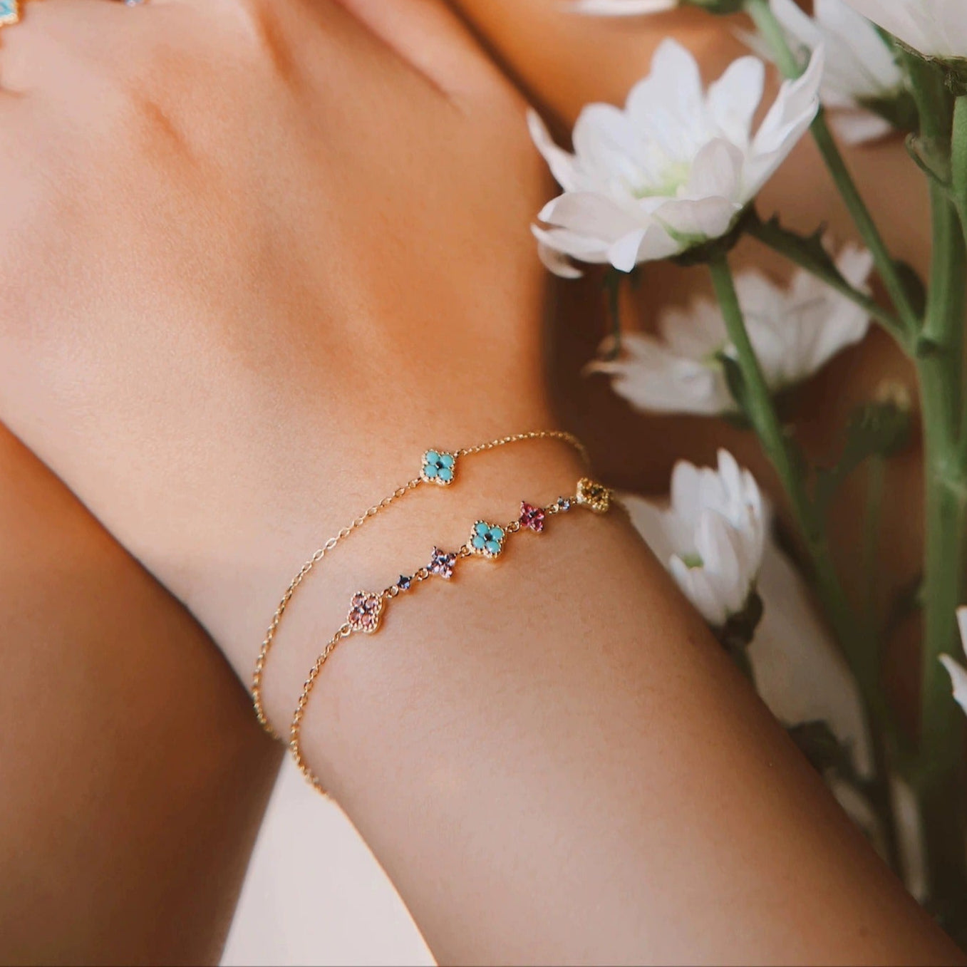 Aurélie Gold Cluster Bracelet