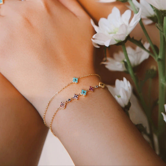 Aurélie Gold Cluster Bracelet