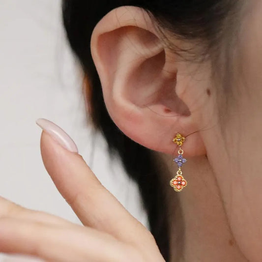 Aurélie Glimmer Cluster Earrings