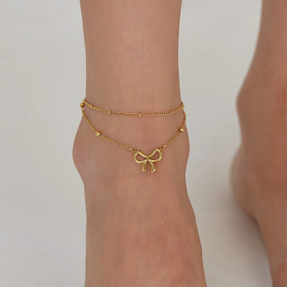 Aurélie Bow Charm Anklet