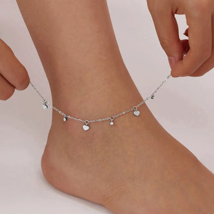 Lucie Heart Charm Anklet