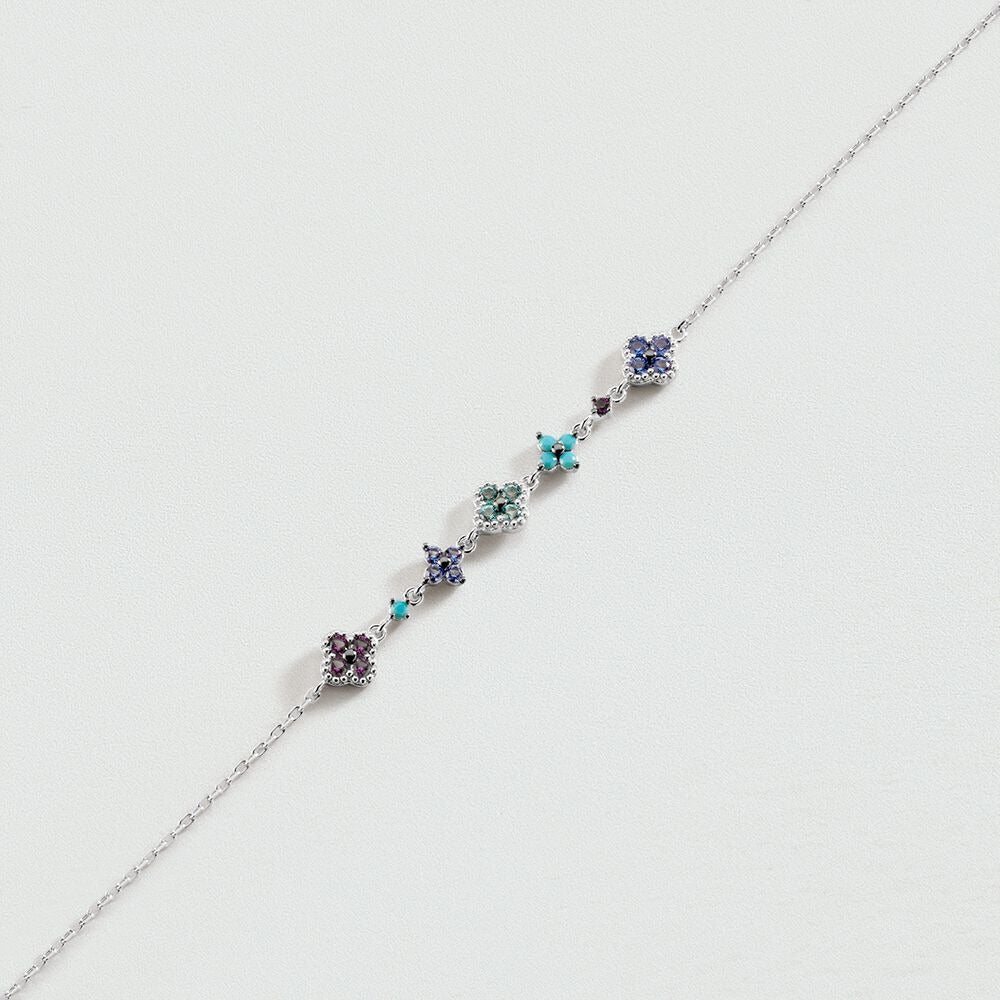 Aurélie Silver Cluster Bracelet