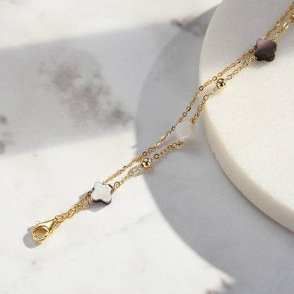 Elodie Shell Clover Bracelet