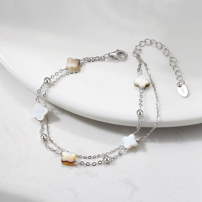 Elodie Shell Clover Bracelet
