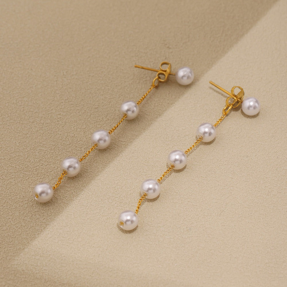 Élise Drop Pearl Earrings