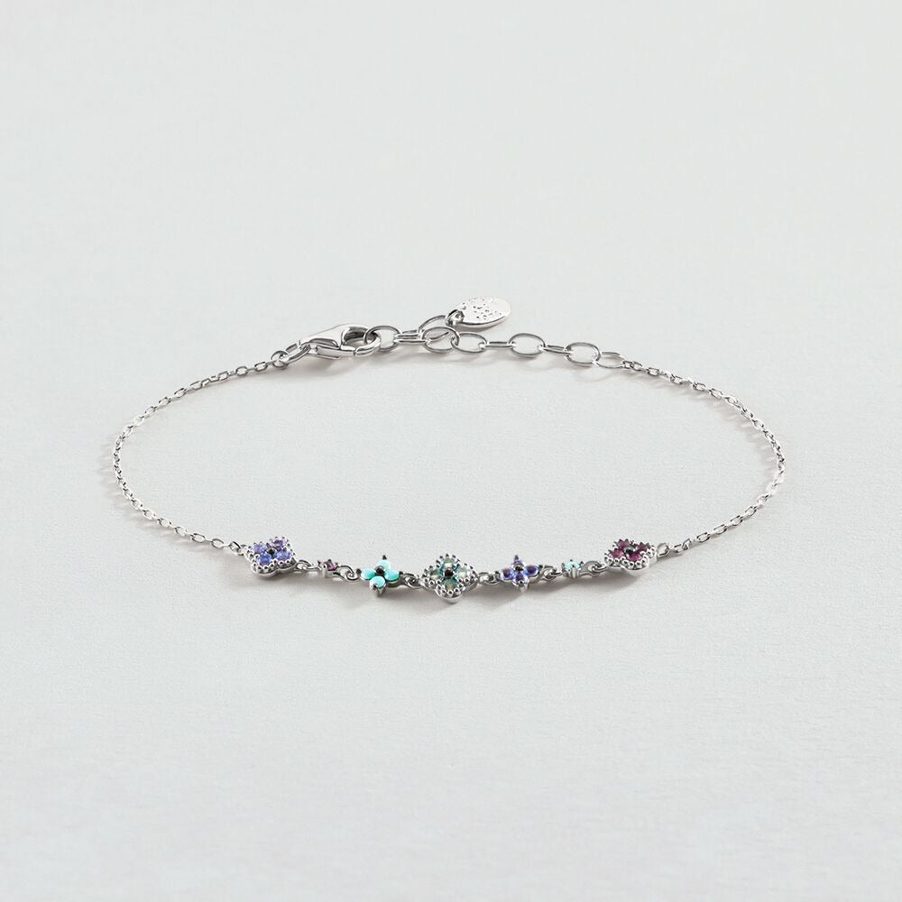 Aurélie Silver Cluster Bracelet