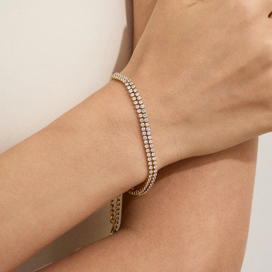 Léa Double Tennis Bracelet