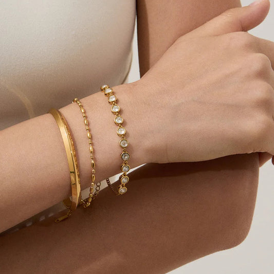 Léa Round Tennis Bracelet