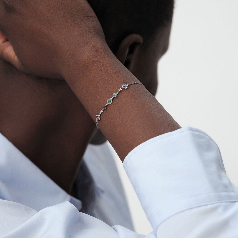 Aurélie Silver Cluster Bracelet