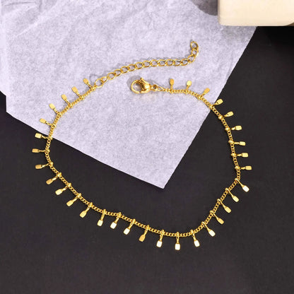 Élise Gold Tassel Anklet